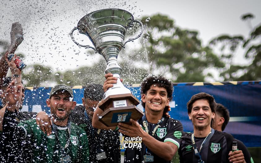 Festejo con la copa